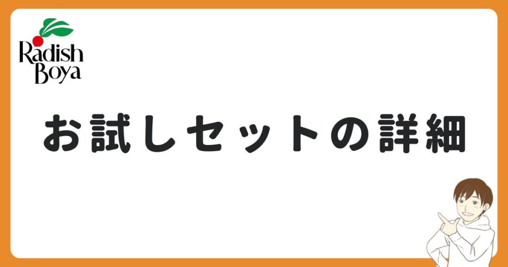 らでぃっしゅぼーやのお試しセットの詳細