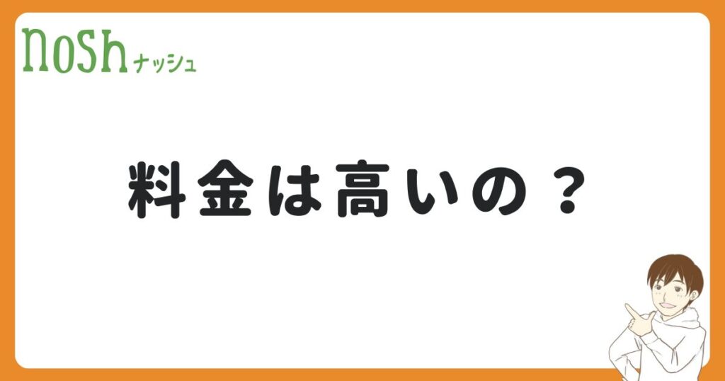 ナッシュの料金は高いのか