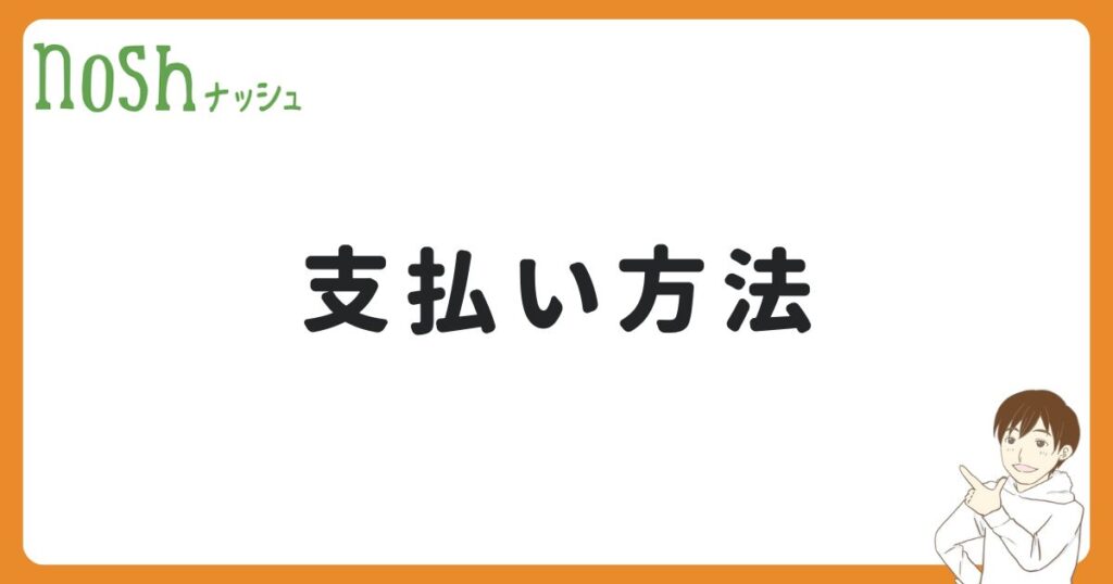 ナッシュの支払い方法