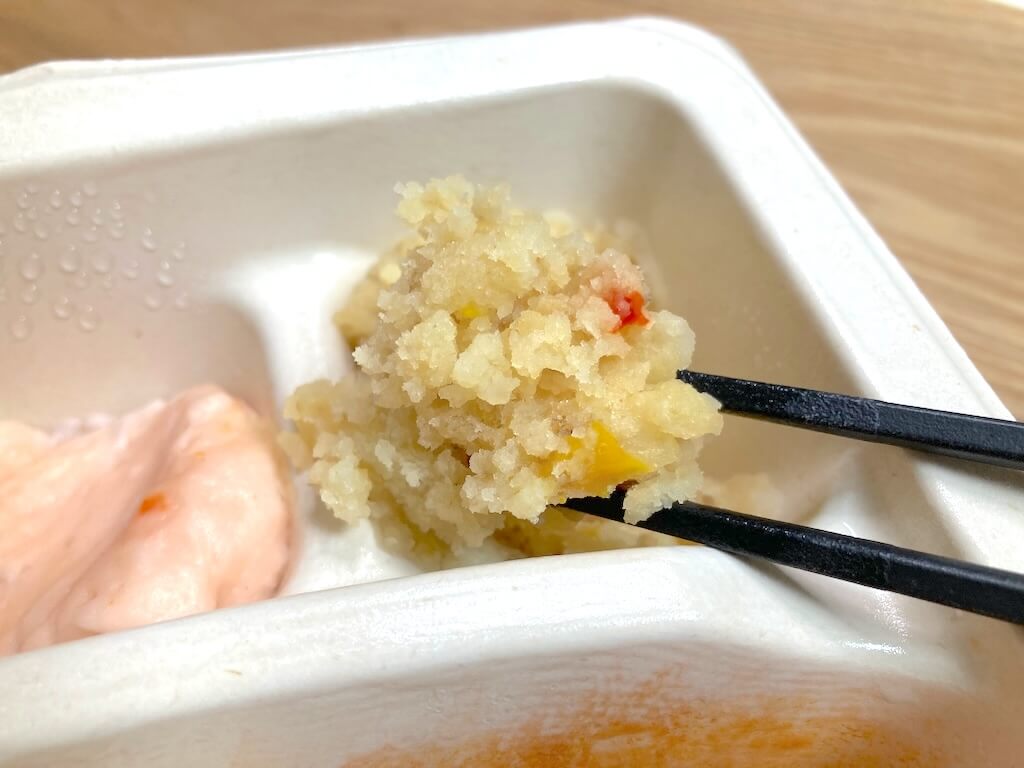 ナッシュの豆腐と海老のとまと辛味餡かけ