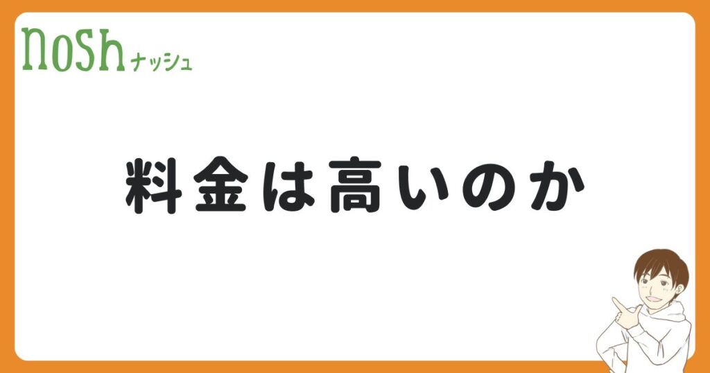 ナッシュの料金は高いのか