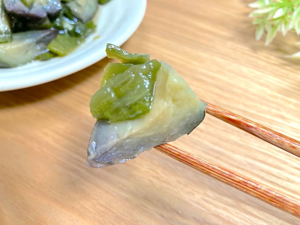 シェフの無添つくりおきの「茄子とビーマンの煮浸し」