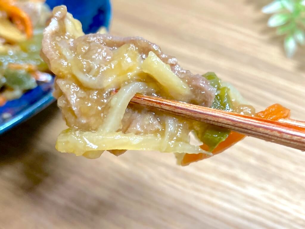 シェフの無添つくりおきの「細切りじゃがいもとビーマンの中華炒め」