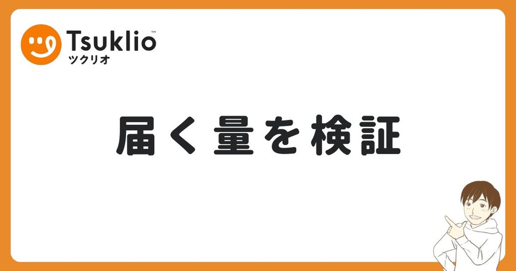 ツクリオを実際に注文して届く量を検証