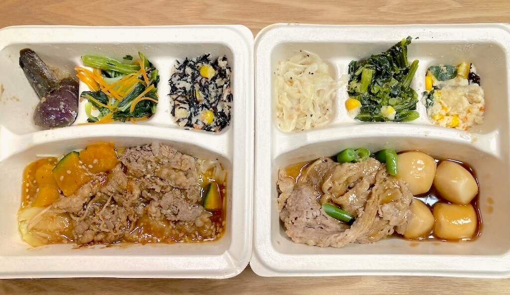 主菜1品と副菜3品で構成されたナッシュの弁当