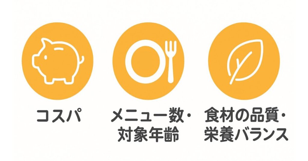 モグモと他社の幼児食サービスを比較