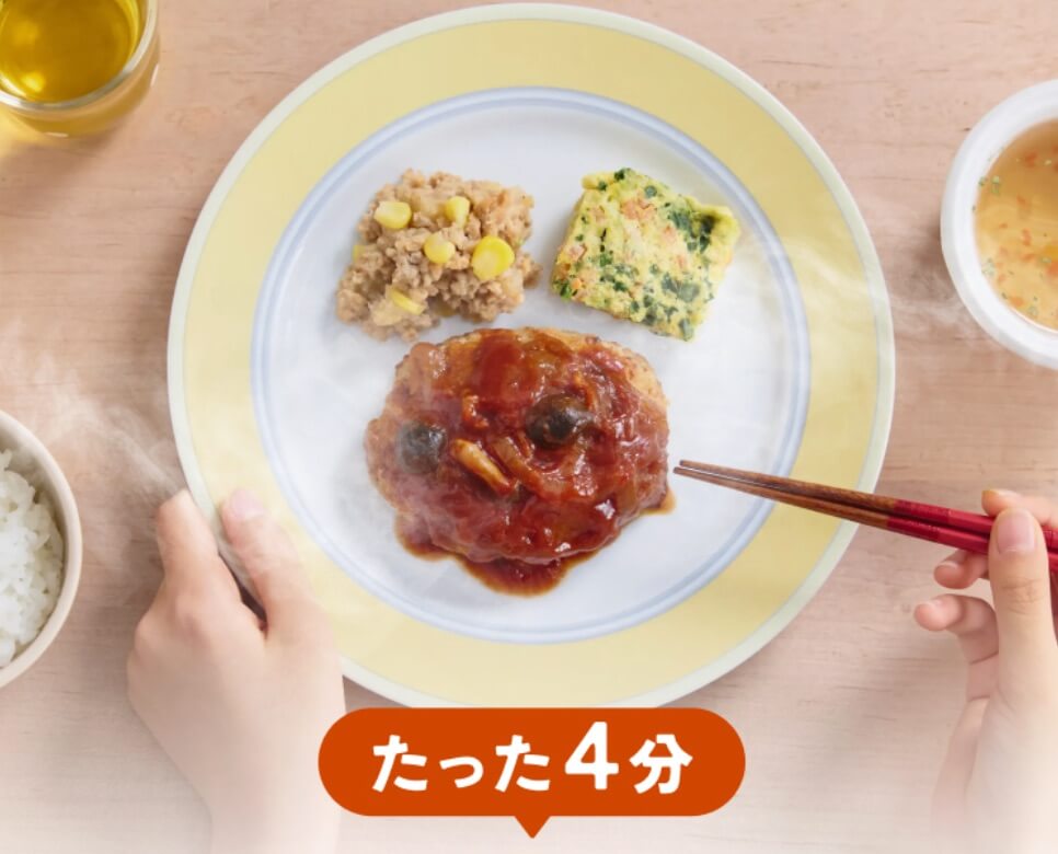 モグモデリの電子レンジ調理時間