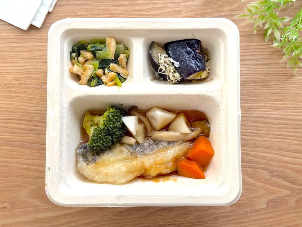 三ツ星ファームの白身魚の甘辛特製黒酢あん